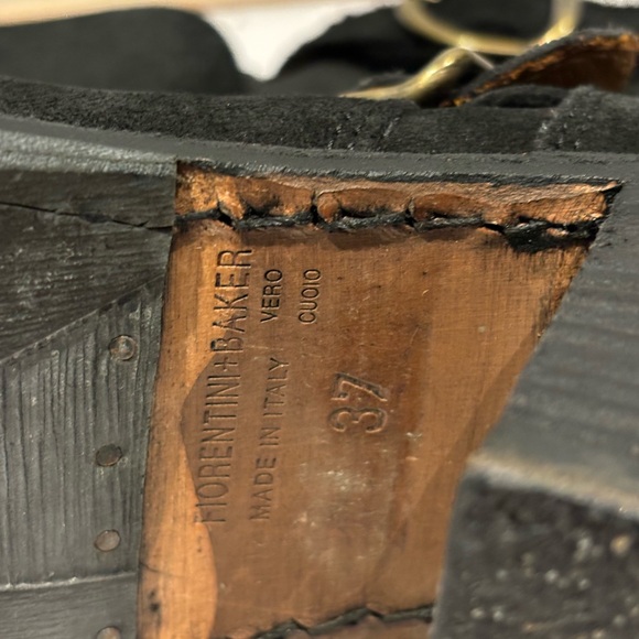 Fiorentini+Baker Brown Leather Suede Ankle Boots Chunky Heels 2Belts 
Size:37 - Picture 4 of 8